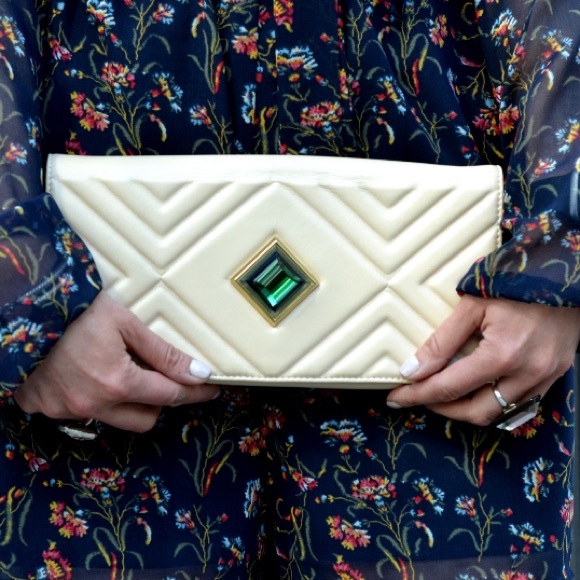 Kristina George bone leather clutch bag - Picture 5 of 6